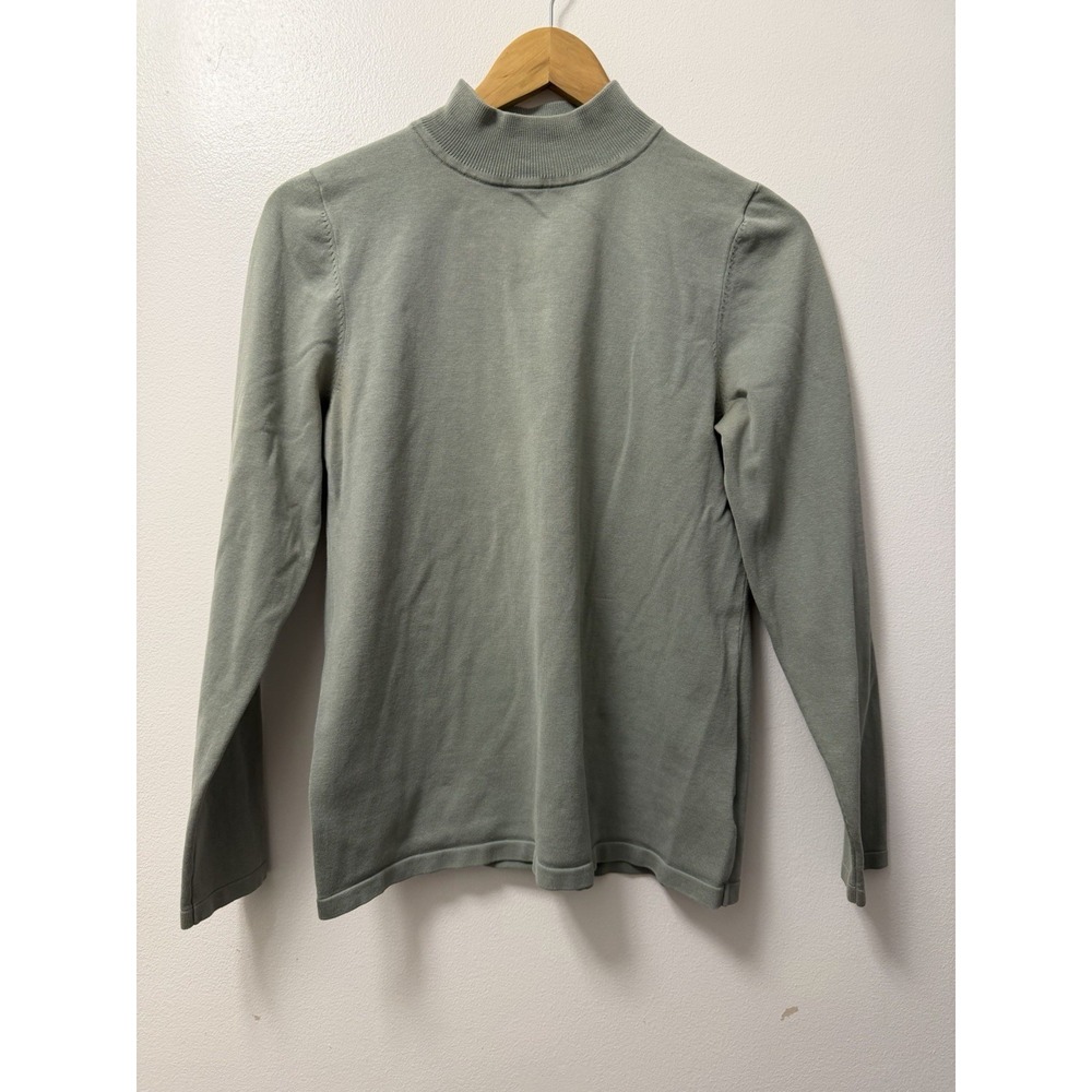 Pendleton Turtleneck Sweater Women's Small Green Top Long Sleeve Silk Blend